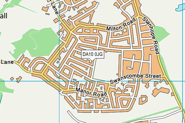 DA10 0JG map - OS VectorMap District (Ordnance Survey)