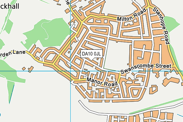 DA10 0JL map - OS VectorMap District (Ordnance Survey)