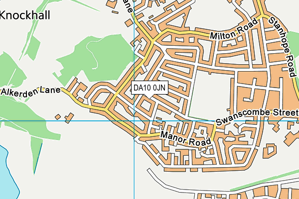 DA10 0JN map - OS VectorMap District (Ordnance Survey)