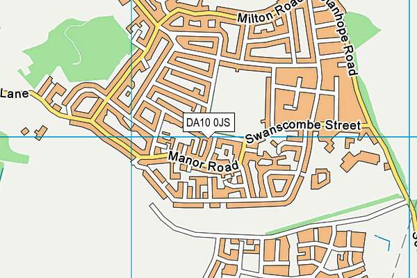 DA10 0JS map - OS VectorMap District (Ordnance Survey)