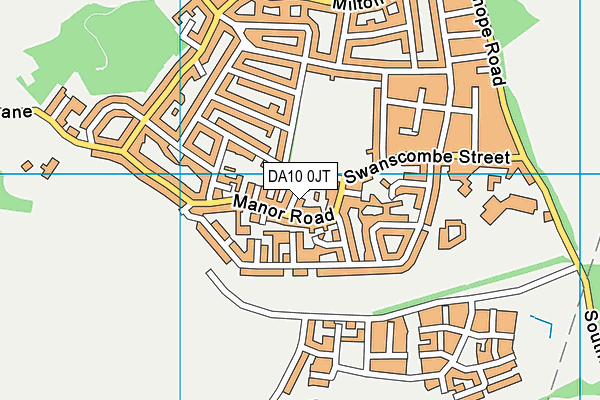 DA10 0JT map - OS VectorMap District (Ordnance Survey)