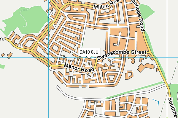 DA10 0JU map - OS VectorMap District (Ordnance Survey)