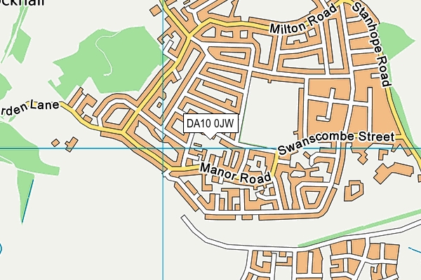 DA10 0JW map - OS VectorMap District (Ordnance Survey)