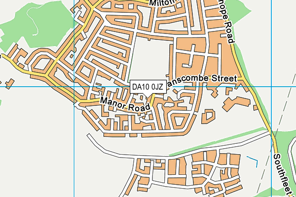 DA10 0JZ map - OS VectorMap District (Ordnance Survey)