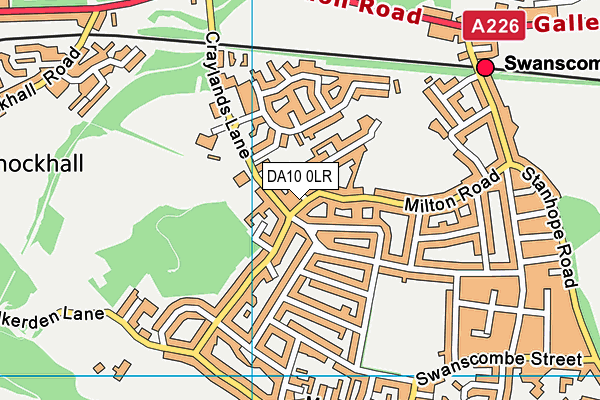 DA10 0LR map - OS VectorMap District (Ordnance Survey)