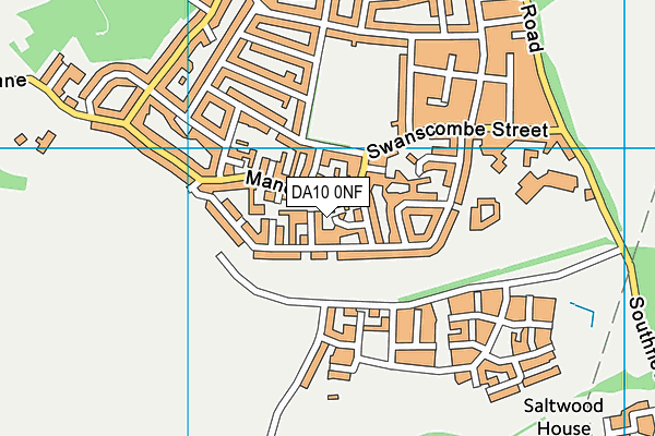 DA10 0NF map - OS VectorMap District (Ordnance Survey)