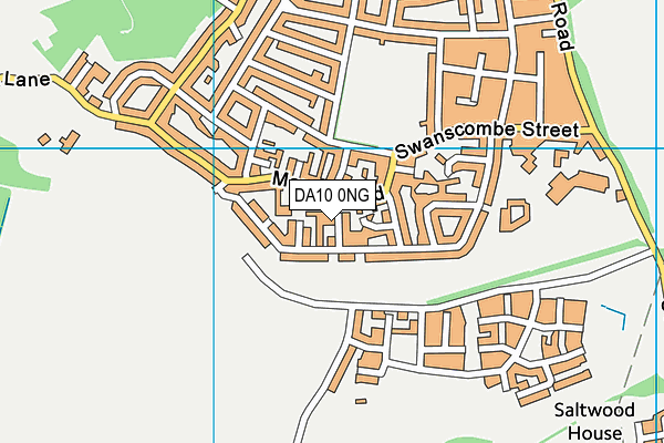 DA10 0NG map - OS VectorMap District (Ordnance Survey)