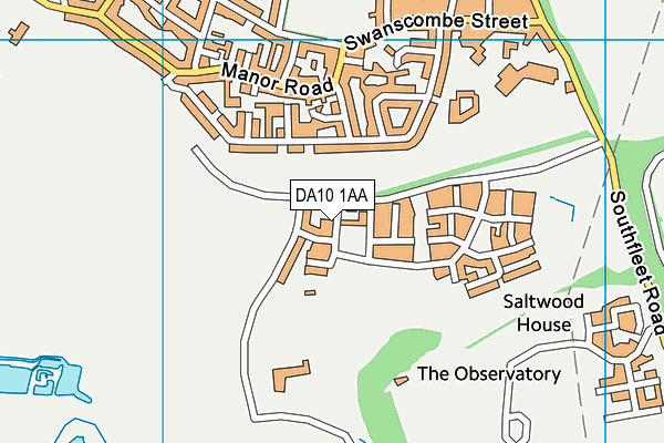 DA10 1AA map - OS VectorMap District (Ordnance Survey)