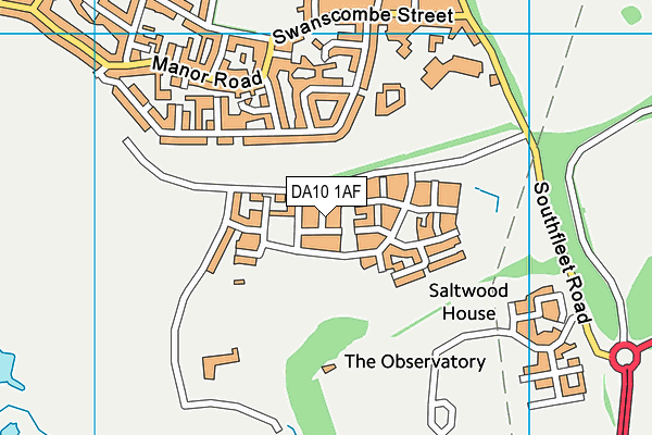 DA10 1AF map - OS VectorMap District (Ordnance Survey)