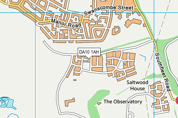DA10 1AH map - OS VectorMap District (Ordnance Survey)