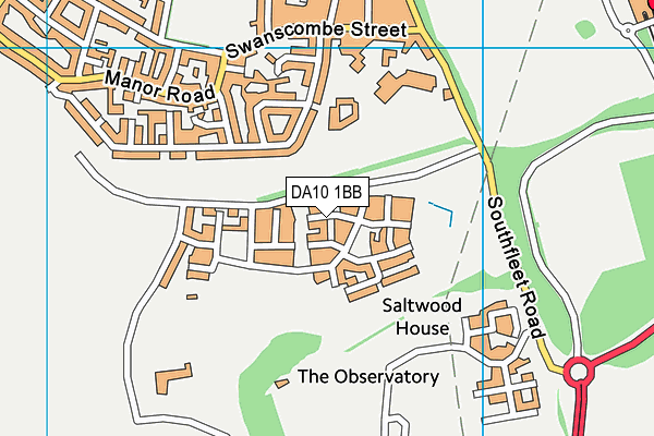 DA10 1BB map - OS VectorMap District (Ordnance Survey)