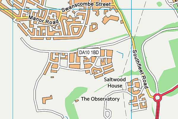 DA10 1BD map - OS VectorMap District (Ordnance Survey)
