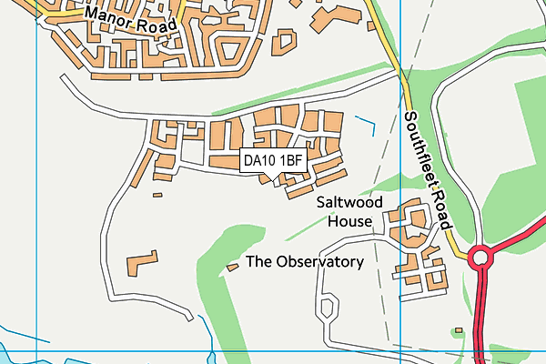 DA10 1BF map - OS VectorMap District (Ordnance Survey)