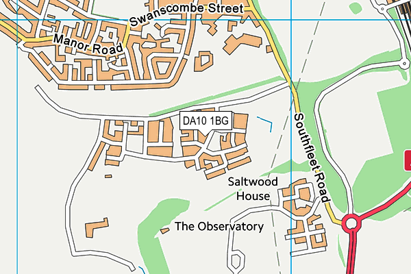 DA10 1BG map - OS VectorMap District (Ordnance Survey)