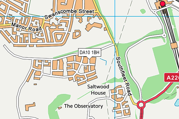 DA10 1BH map - OS VectorMap District (Ordnance Survey)