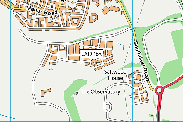DA10 1BR map - OS VectorMap District (Ordnance Survey)