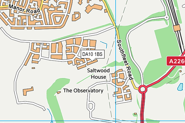 DA10 1BS map - OS VectorMap District (Ordnance Survey)