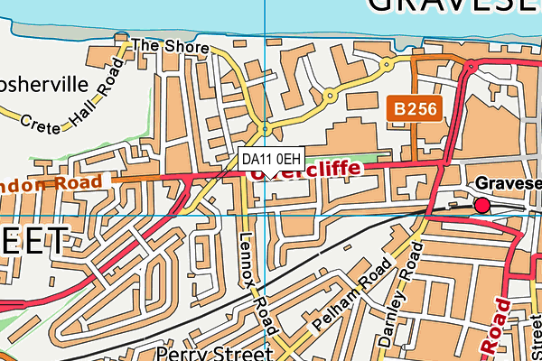 DA11 0EH map - OS VectorMap District (Ordnance Survey)