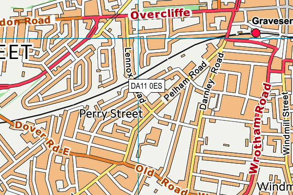 DA11 0ES map - OS VectorMap District (Ordnance Survey)