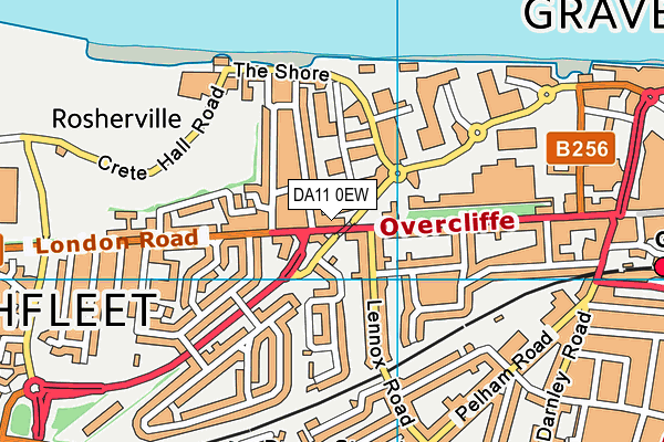 DA11 0EW map - OS VectorMap District (Ordnance Survey)
