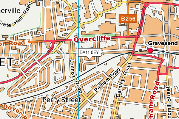 DA11 0EY map - OS VectorMap District (Ordnance Survey)