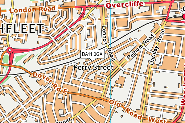 DA11 0GA map - OS VectorMap District (Ordnance Survey)