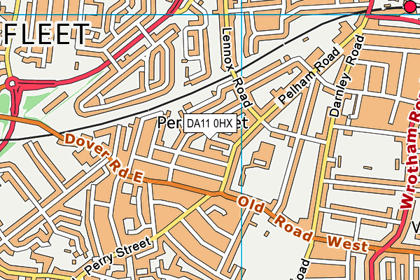 DA11 0HX map - OS VectorMap District (Ordnance Survey)