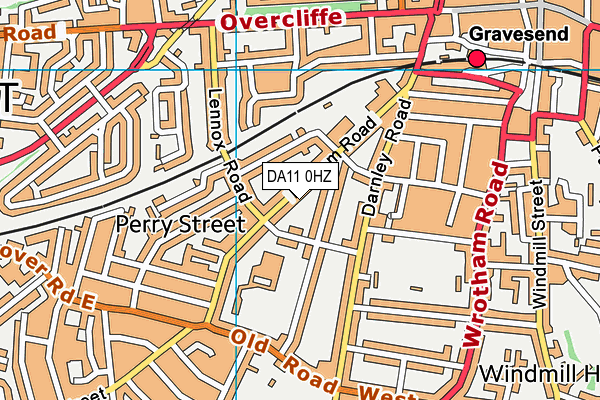DA11 0HZ map - OS VectorMap District (Ordnance Survey)