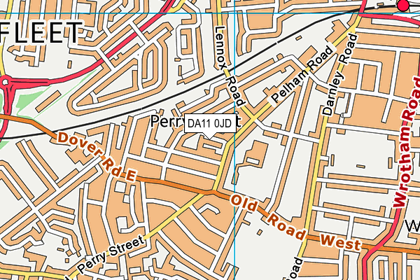 DA11 0JD map - OS VectorMap District (Ordnance Survey)