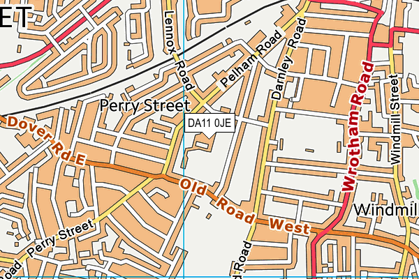 Mayfield Grammar School, Gravesend map (DA11 0JE) - OS VectorMap District (Ordnance Survey)