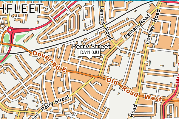DA11 0JU map - OS VectorMap District (Ordnance Survey)