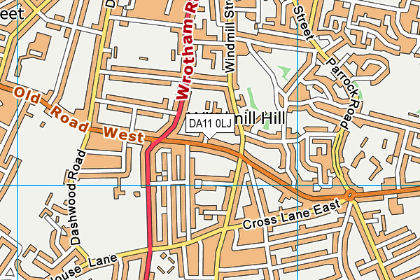 DA11 0LJ map - OS VectorMap District (Ordnance Survey)