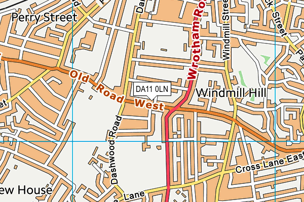 DA11 0LN map - OS VectorMap District (Ordnance Survey)