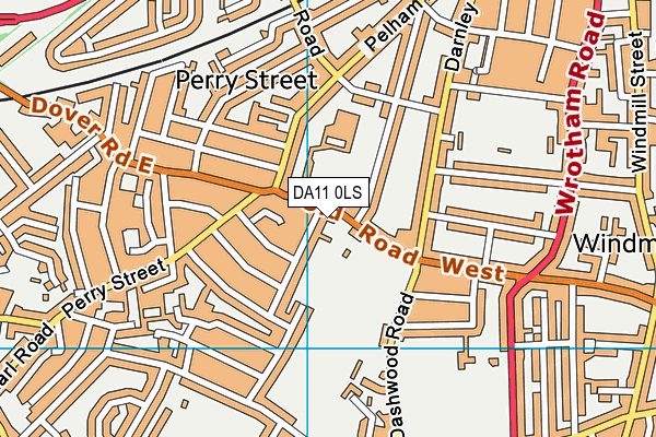 DA11 0LS map - OS VectorMap District (Ordnance Survey)