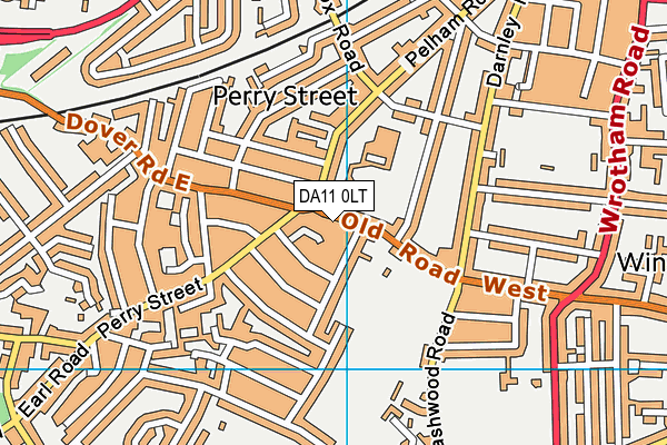 DA11 0LT map - OS VectorMap District (Ordnance Survey)