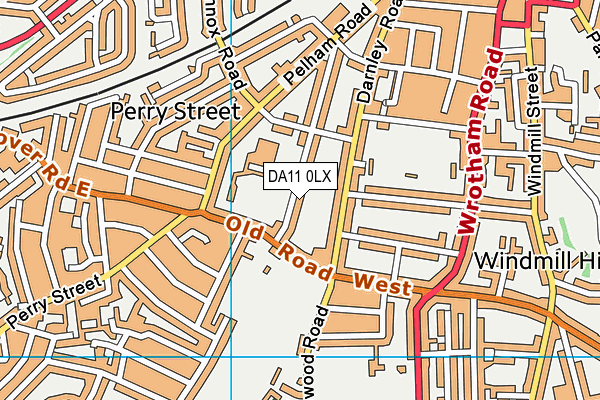 DA11 0LX map - OS VectorMap District (Ordnance Survey)