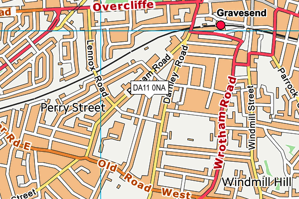 DA11 0NA map - OS VectorMap District (Ordnance Survey)