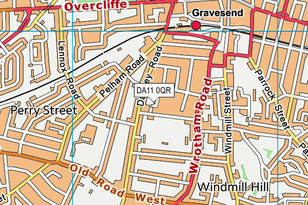 DA11 0QR map - OS VectorMap District (Ordnance Survey)