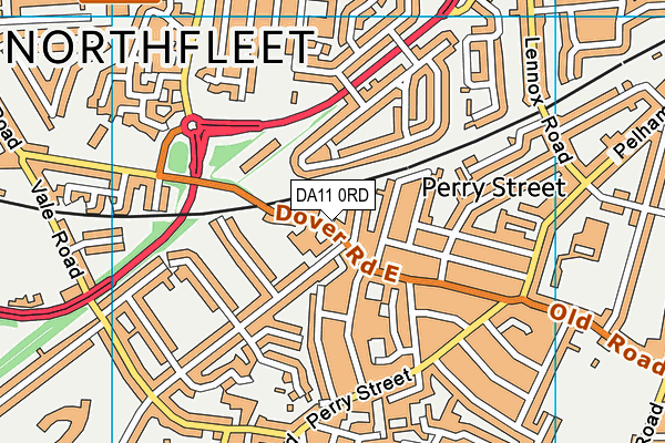 DA11 0RD map - OS VectorMap District (Ordnance Survey)