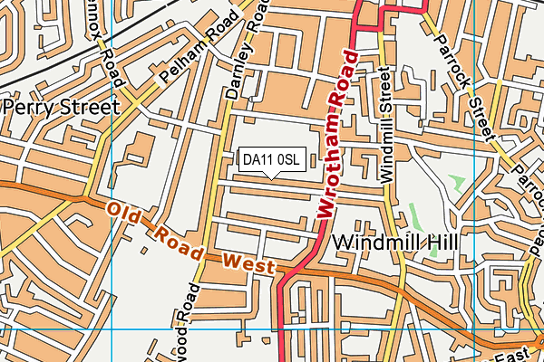DA11 0SL map - OS VectorMap District (Ordnance Survey)