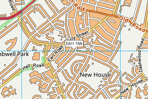 DA11 7AN map - OS VectorMap District (Ordnance Survey)