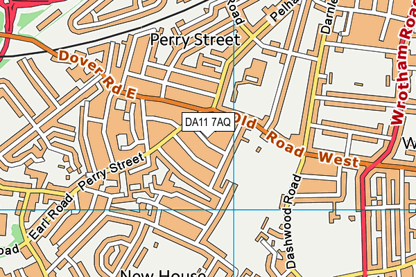 DA11 7AQ map - OS VectorMap District (Ordnance Survey)