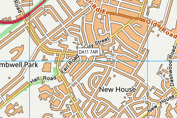 DA11 7AR map - OS VectorMap District (Ordnance Survey)