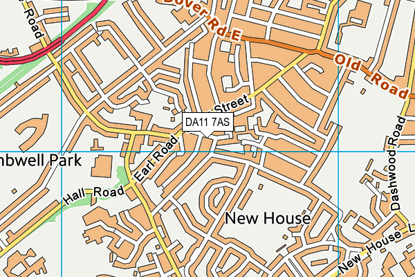 DA11 7AS map - OS VectorMap District (Ordnance Survey)