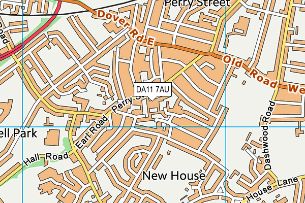DA11 7AU map - OS VectorMap District (Ordnance Survey)