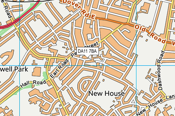 DA11 7BA map - OS VectorMap District (Ordnance Survey)