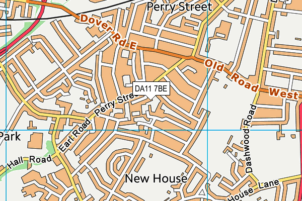 DA11 7BE map - OS VectorMap District (Ordnance Survey)