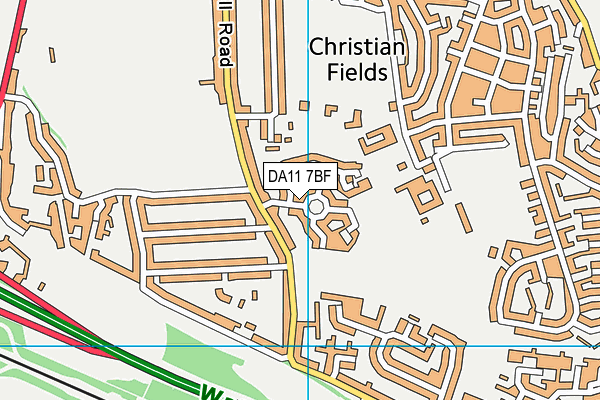 DA11 7BF map - OS VectorMap District (Ordnance Survey)