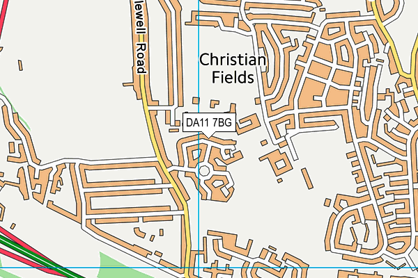 DA11 7BG map - OS VectorMap District (Ordnance Survey)