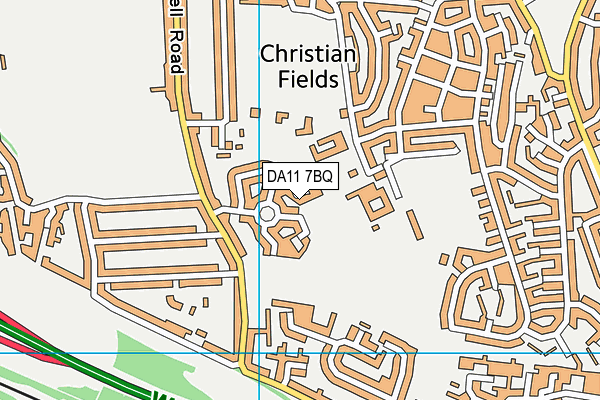 DA11 7BQ map - OS VectorMap District (Ordnance Survey)